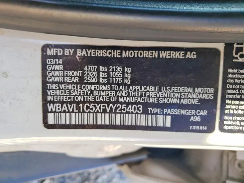 2015 BMW X1 XDRIVE28I  