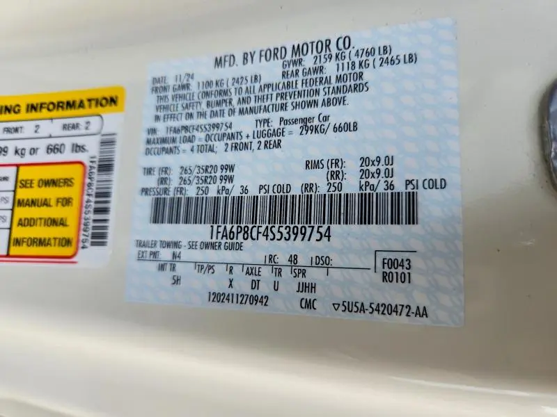 2025 FORD MUSTANG GT  