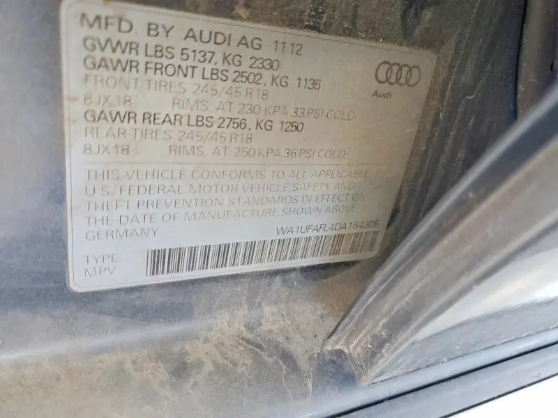 2013 AUDI A4 ALLROAD PREMIUM PLUS  