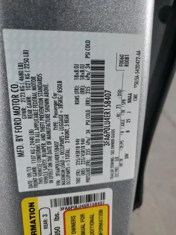 2014 FORD FUSION SE HYBRID  