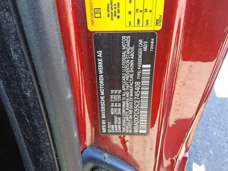 2012 BMW 335 I  