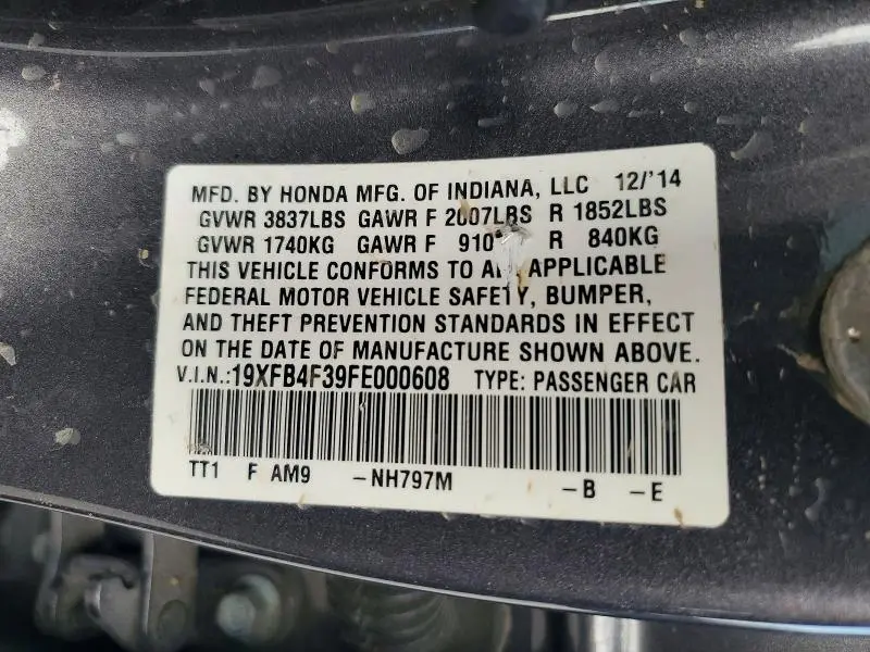 2015 HONDA CIVIC HYBRID L  