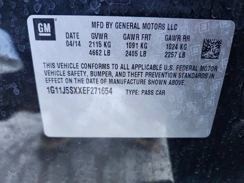 2014 CHEVROLET MALIBU LTZ  