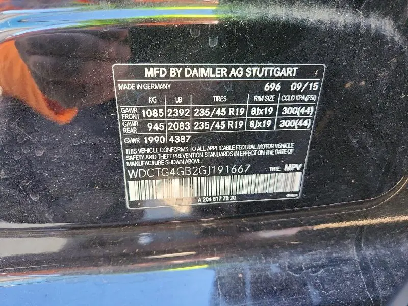 2016 MERCEDES-BENZ GLA 250 4MATIC  