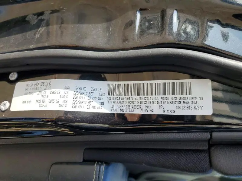 2015 JEEP CHEROKEE LATITUDE  