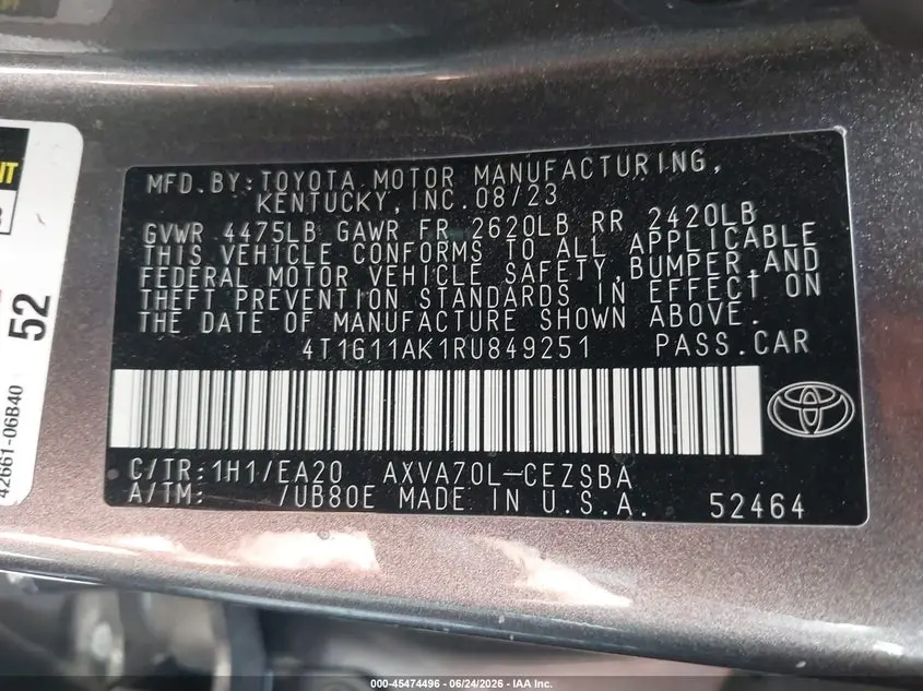 2024 TOYOTA CAMRY SE