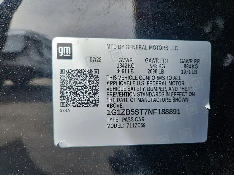 2022 CHEVROLET MALIBU LS  