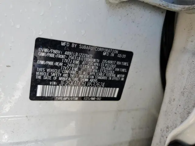 2020 SUBARU FORESTER 