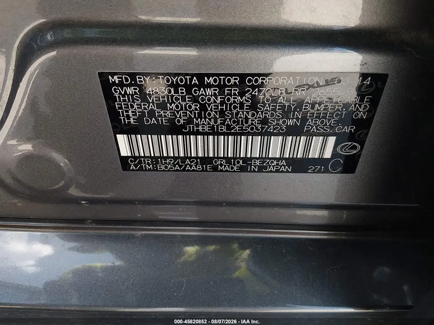 2014 LEXUS GS 350  
