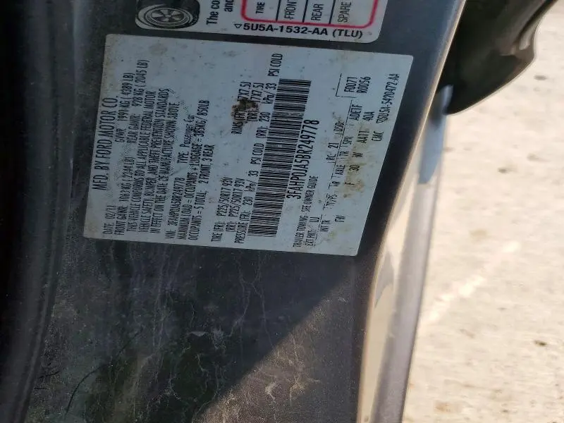 2011 FORD FUSION SEL  