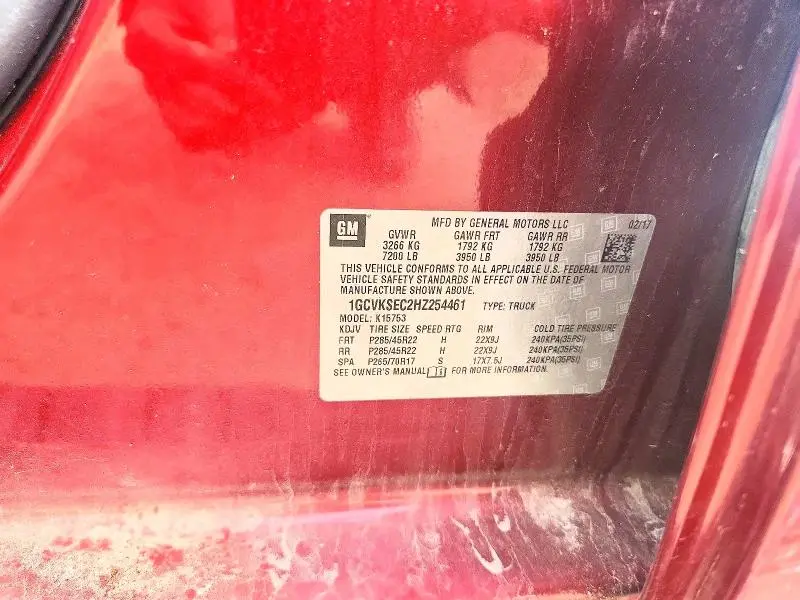 2017 CHEV SILVERADO   