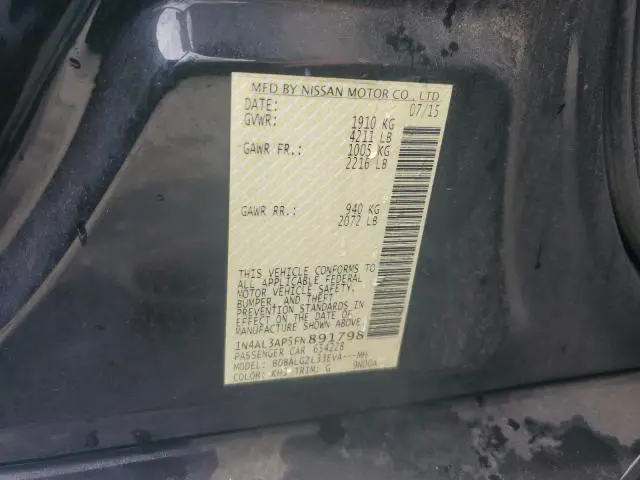 2015 NISSAN ALTIMA 2.5  