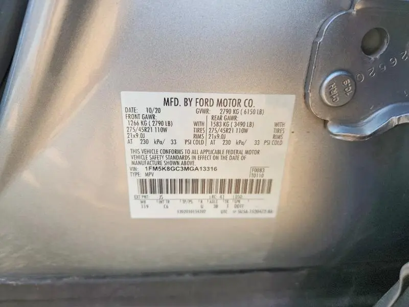 2021 FORD EXPLORER ST  
