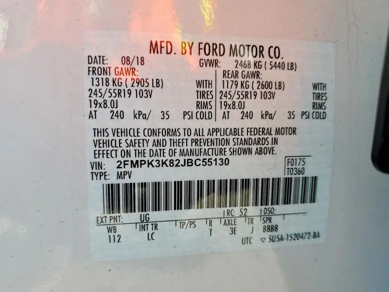 2018 FORD EDGE TITANIUM  