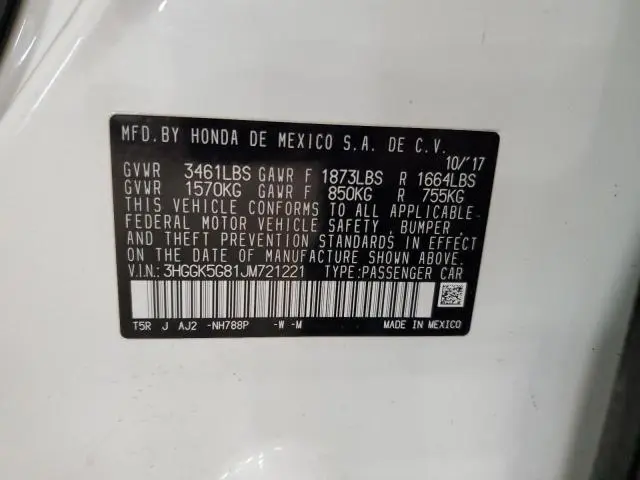 2018 HONDA FIT EX