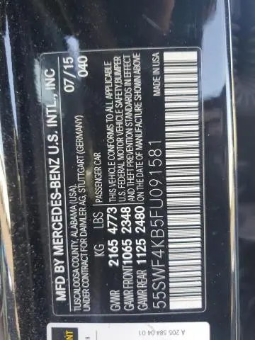 2015 MERCEDES-BENZ C 300 4MATIC  