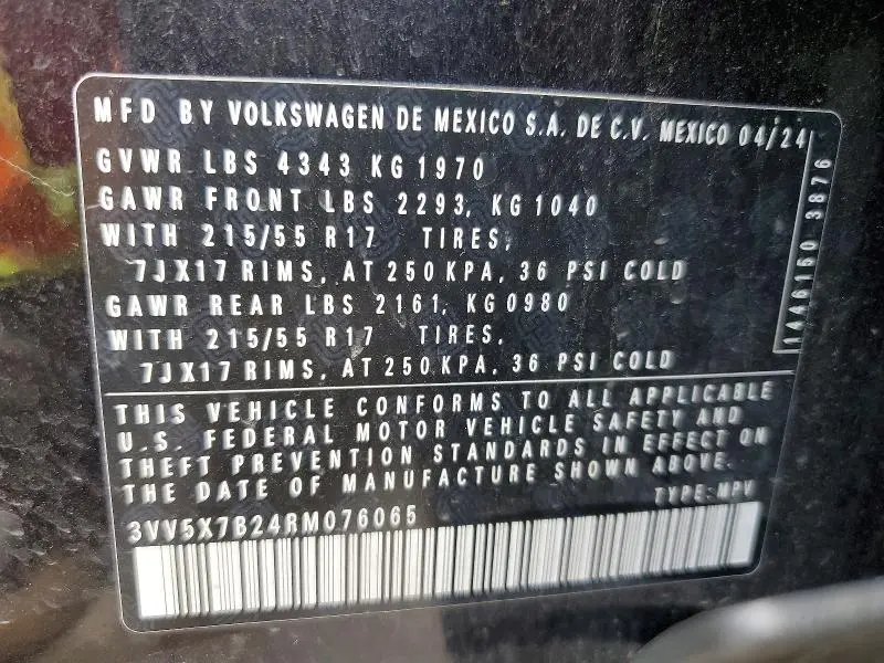 2024 VOLKSWAGEN TAOS S  