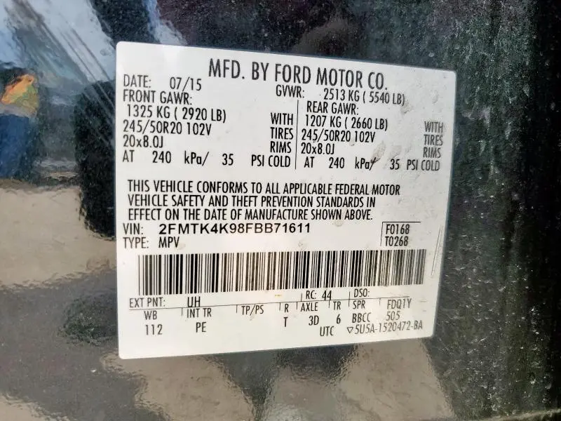 2015 FORD EDGE TITANIUM  