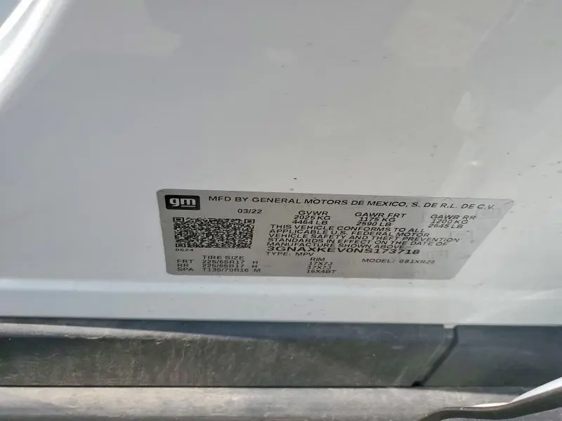 2022 CHEVROLET EQUINOX LT  
