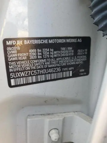 2017 BMW X3 SDRIVE28I  
