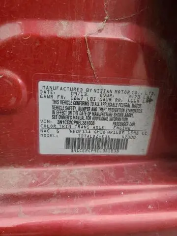 2014 NISSAN VERSA NOTE S  