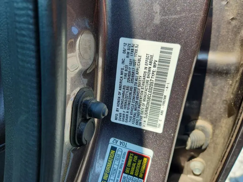 2012 HONDA CR-V EX  