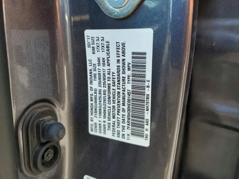 2017 HONDA CR-V LX  