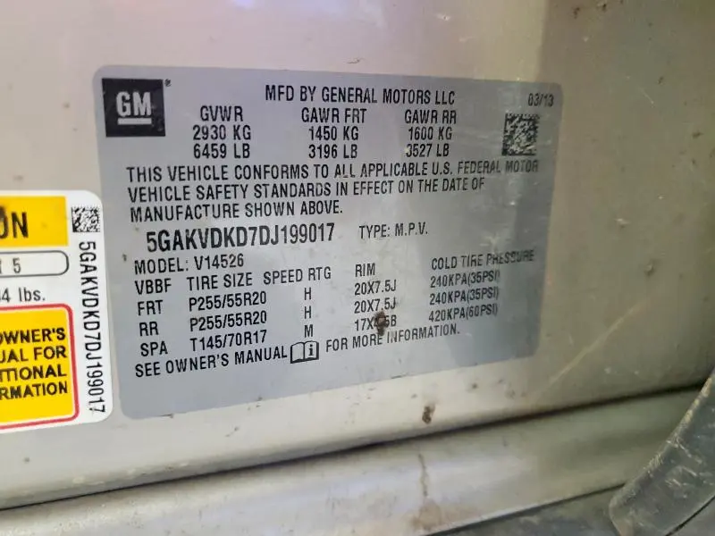 2013 BUICK ENCLAVE PREFERRED  