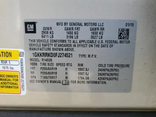 2015 GMC ACADIA SLT-1  