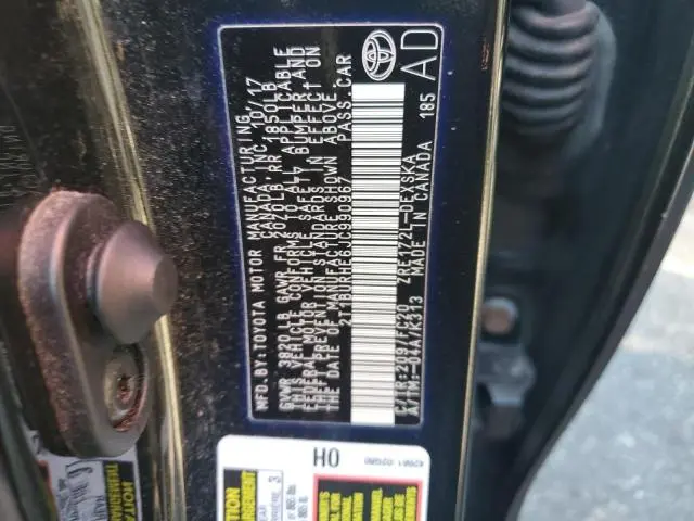 2018 TOYOTA COROLLA L