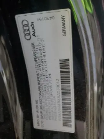 2010 AUDI S5 PRESTIGE  