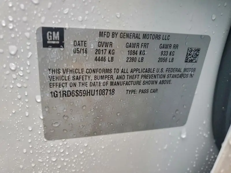 2017 CHEVROLET VOLT PREMIER  