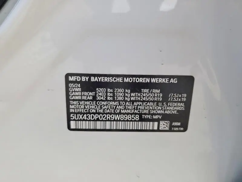 2024 BMW X3 SDRIVE30I  