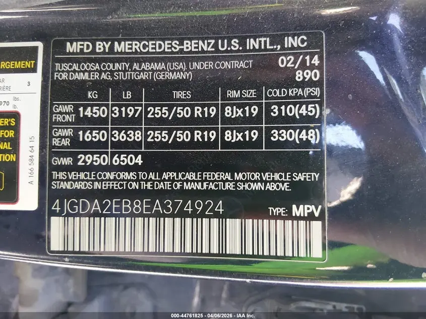 2014 MERCEDES-BENZ ML 350 BLUETEC 4MATIC