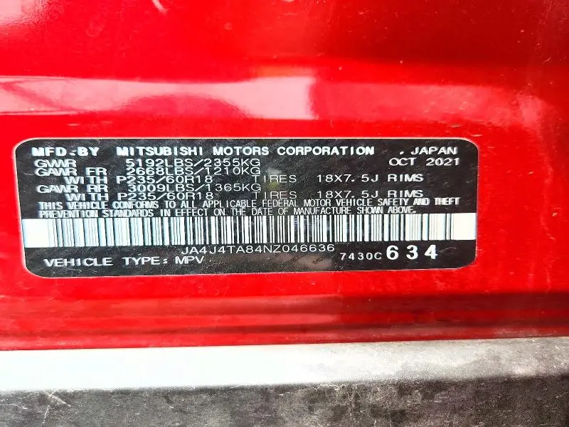 2022 MITSUBISHI OUTLANDER ES  