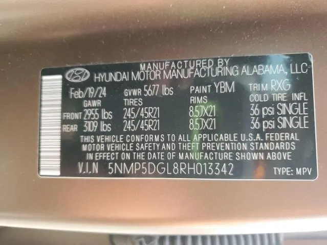 2024 HYUNDAI SANTA FE CALLIGRAPHY  