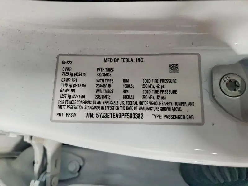 2023 TESLA MODEL 3   