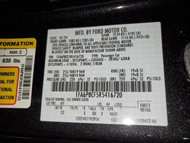 2024 FORD MUSTANG GT