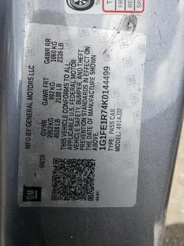 2019 CHEVROLET CAMARO SS  