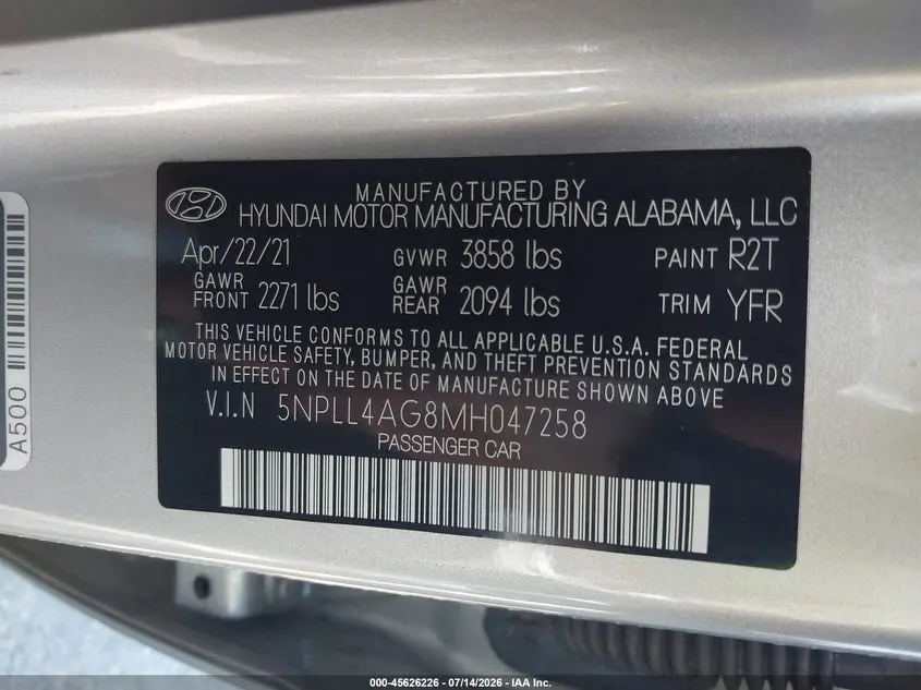 2021 HYUNDAI ELANTRA SE