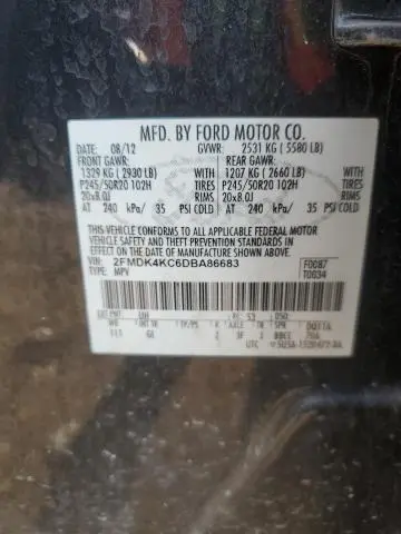 2013 FORD EDGE LIMITED  