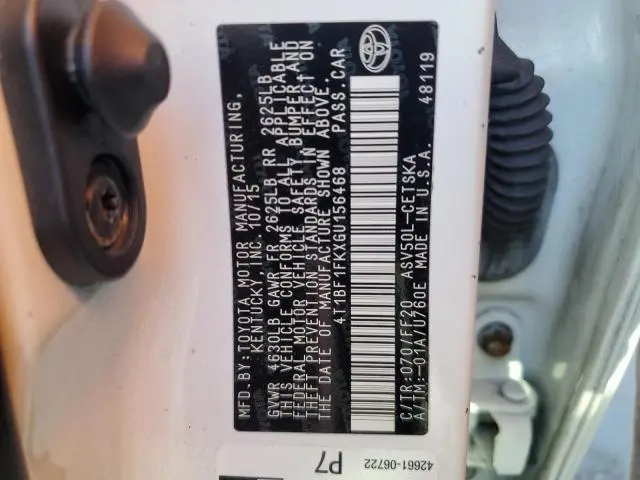 2016 TOYOTA CAMRY LE  