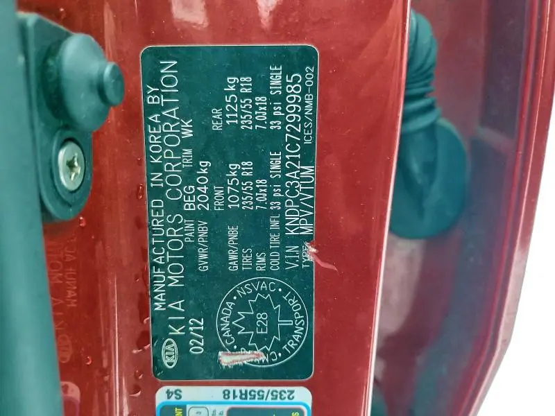 2012 KIA SPORTAGE EX  