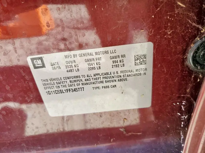 2015 CHEVROLET MALIBU 1LT  