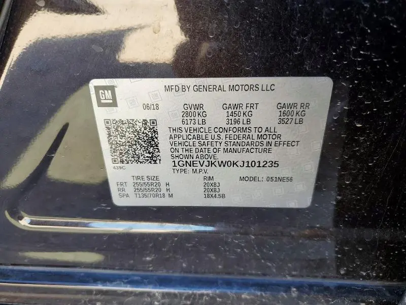 2019 CHEVROLET TRAVERSE HIGH COUNTRY  