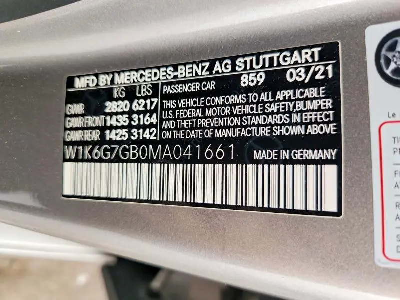 2021 MERCEDES-BENZ S 580 4MATIC  