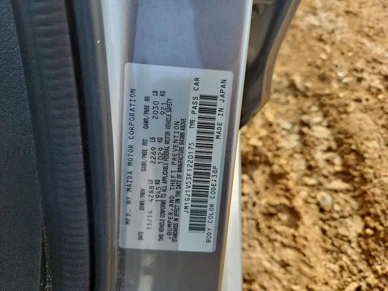 2015 MAZDA 6 TOURING  