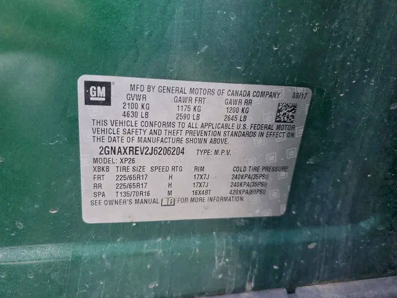 2018 CHEVROLET EQUINOX LS  