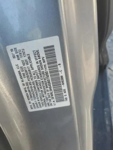 2016 HONDA ODYSSEY EXL  