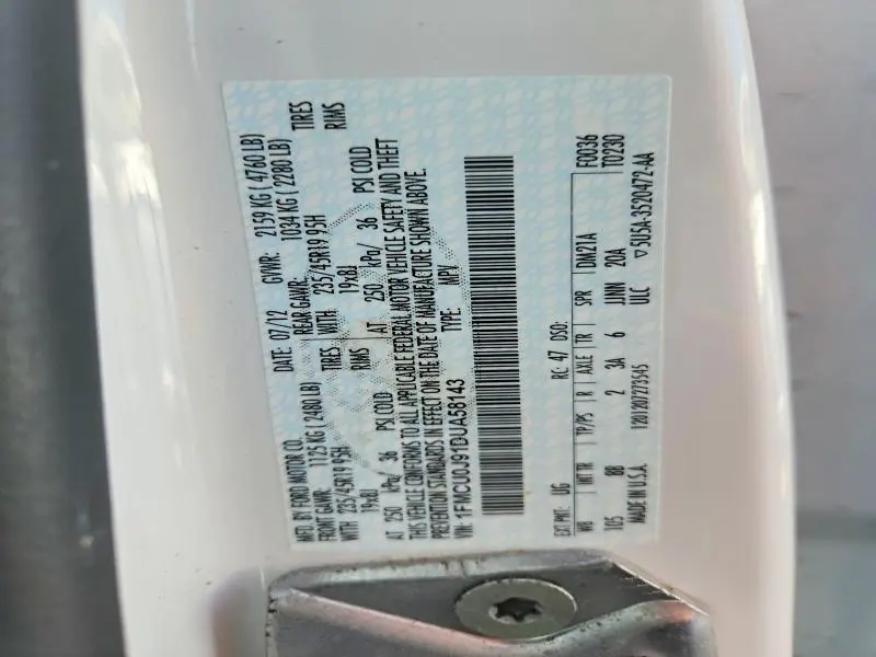 2013 FORD ESCAPE TITANIUM  